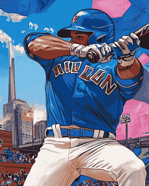 Blue Jays Baseball Diamond Painting