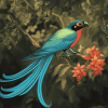 Blue Quetzal Bird Diamond Painting