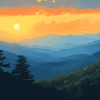 Blue Ridge Sunset Diamond Painting
