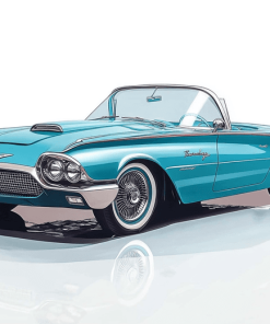 Blue Thunderbird Car Diamond Painting