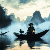 Boat Journey in Guilin Diamond Painting