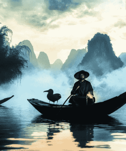 Boat Journey in Guilin Diamond Painting