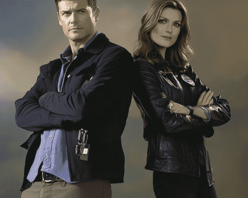 Bones Characters Booth and Brennan Diamond Painting