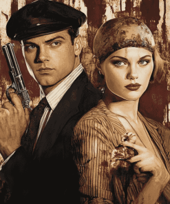 Bonnie and Clyde Classic Film Diamond Painting