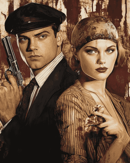 Bonnie and Clyde Classic Film Diamond Painting