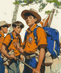 Boy Scouts Cartoon Adventure Diamond Painting