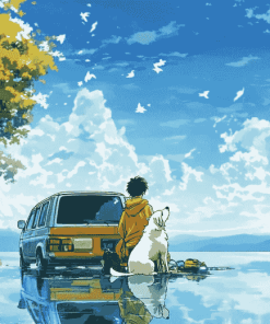 Boys and Dogs Anime Diamond Painting