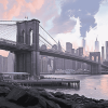 Brooklyn Bridge Cityscape Diamond Painting