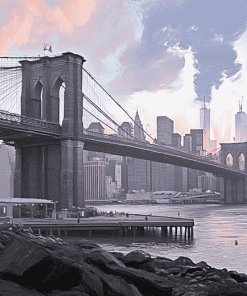 Brooklyn Bridge Cityscape Diamond Painting