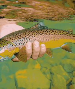 Brown Trout Carp Fish Diamond Painting