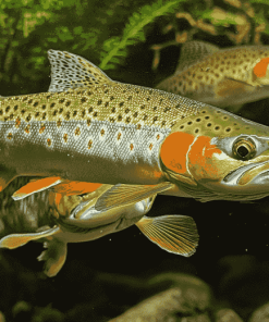 Brown Trout Fish Close-Up Diamond Painting