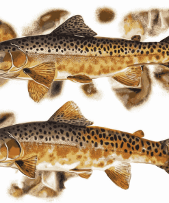 Brown Trout Fish Diamond Painting