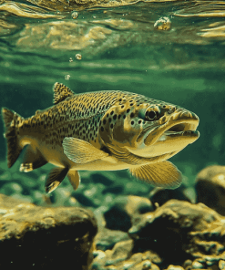 Brown Trout Underwater Diamond Painting