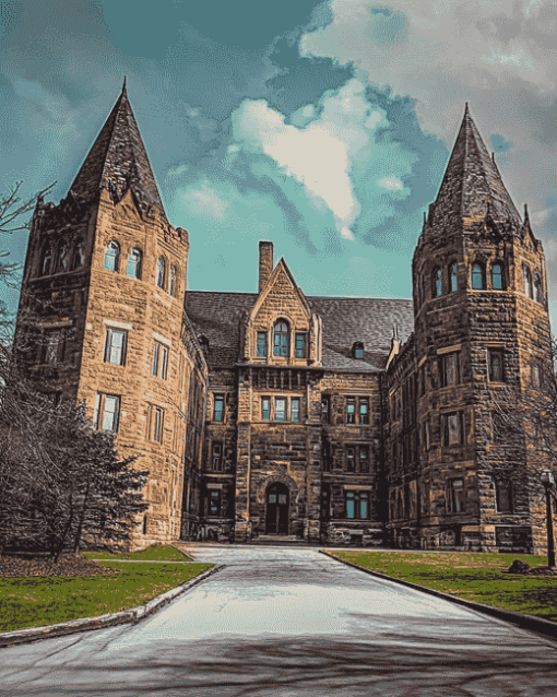 Buffalo Psychiatric Buildings Diamond Painting