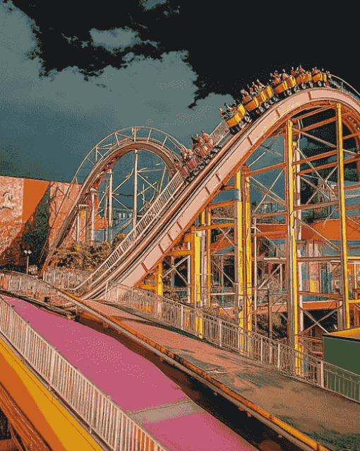 Building Roller Coaster Diamond Painting