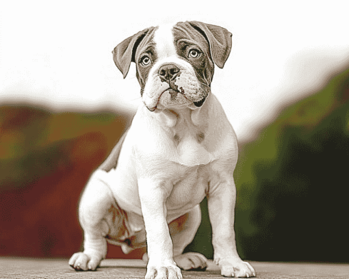 Bulldog Puppy Portraits Diamond Painting