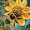 Bumble Bee Nature Diamond Painting