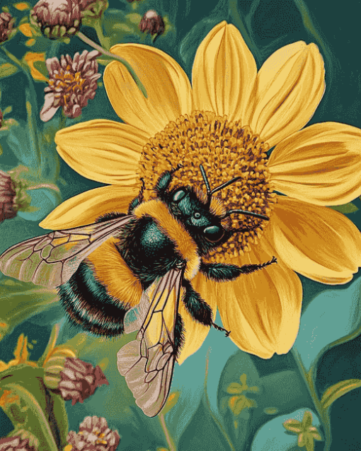 Bumble Bee Nature Diamond Painting