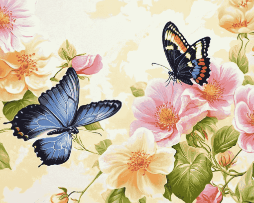 Butterflies and Roses Diamond Painting