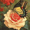 Butterfly and Rose Diamond Painting