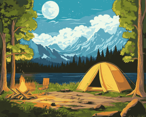 Camping Adventure Diamond Painting