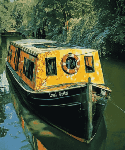 Canal Boat Scene Diamond Painting