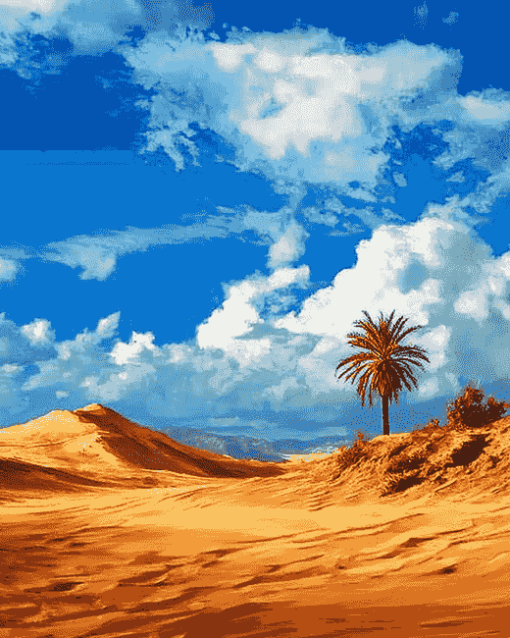 Canary Island Desert Landscape Diamond Painting