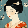 Cartoon Japanese Woman Diamond Painting