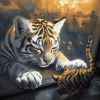 Cat and Tiger Animal Diamond Painting