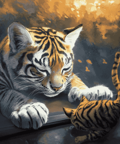 Cat and Tiger Animal Diamond Painting