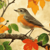 Charming Robin Bird Diamond Painting