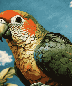 Cheeked Parakeet Avian Diamond Painting