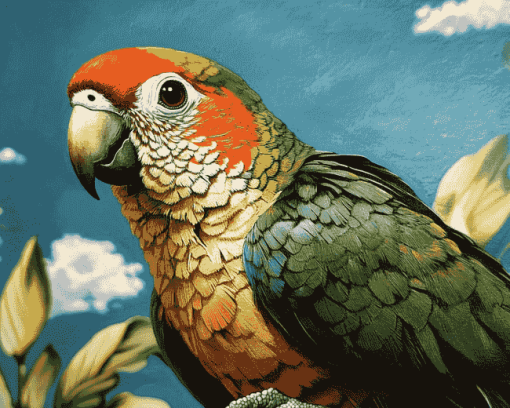 Cheeked Parakeet Avian Diamond Painting