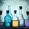 Chemistry Bottles Study Diamond Painting