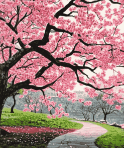 Cherry Blossom Japan Diamond Painting