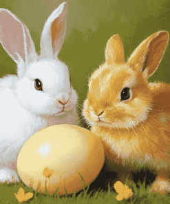 Chick and Bunny Diamond Painting