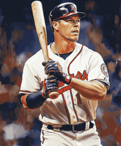 Chipper Jones Baseball Icon Diamond Painting