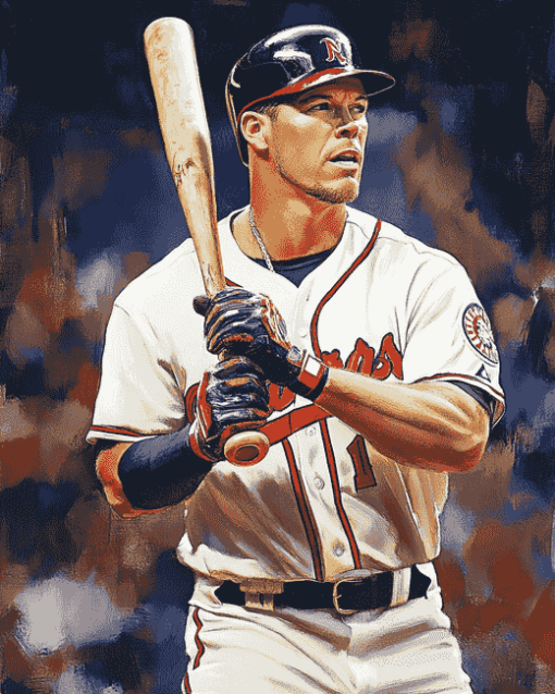 Chipper Jones Baseball Icon Diamond Painting