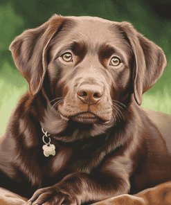 Chocolate Labrador Puppy Diamond Painting