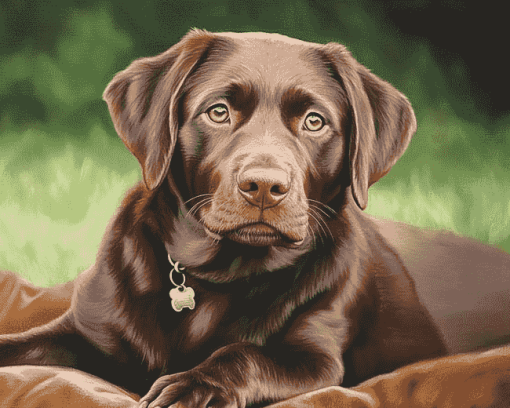 Chocolate Labrador Puppy Diamond Painting