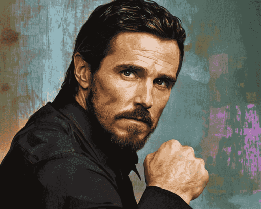 Christian Bale Famous Star Diamond Painting