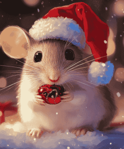 Christmas Cartoon Mouse Diamond Painting