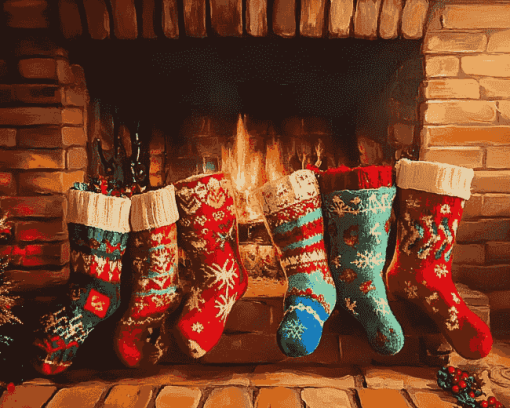 Christmas Stockings Holiday Diamond Painting