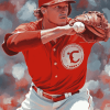 Cincinnati Reds Baseball Player Diamond Painting