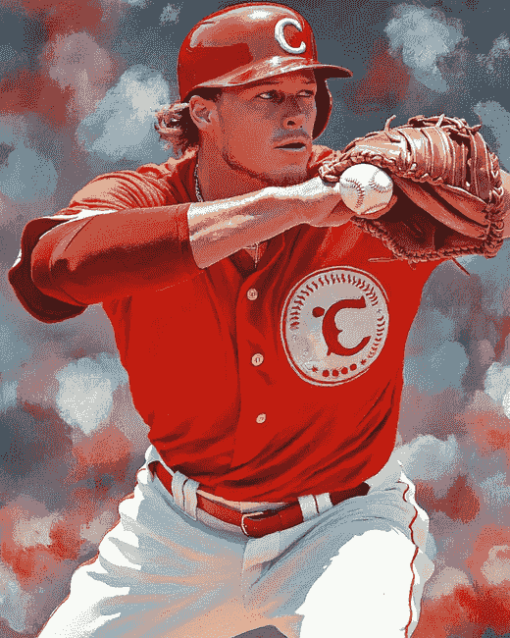 Cincinnati Reds Baseball Player Diamond Painting