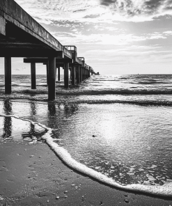 Clearwater Beach Black And White Diamond Painting