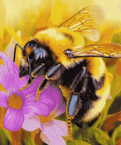 Close Up Bumblebee Insect Diamond Painting