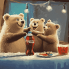 Coca Cola Bears Cartoon Diamond Painting