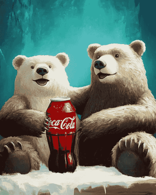 Coca Cola Cartoon Bear Diamond Painting