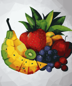 (Colorful Abstract Fruits Diamond Painting)